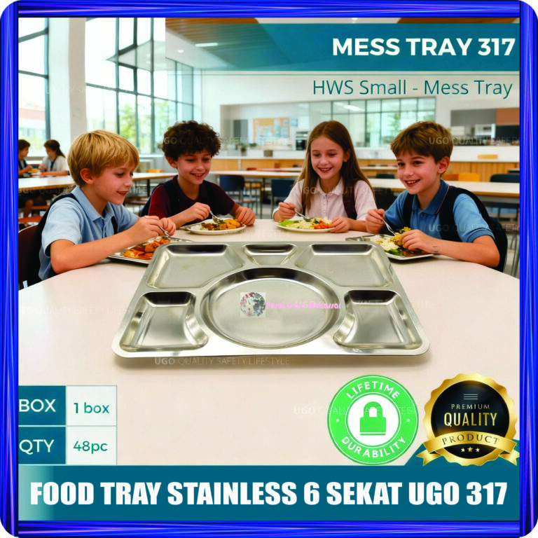 food tray stainless 6 sekat ugo 317