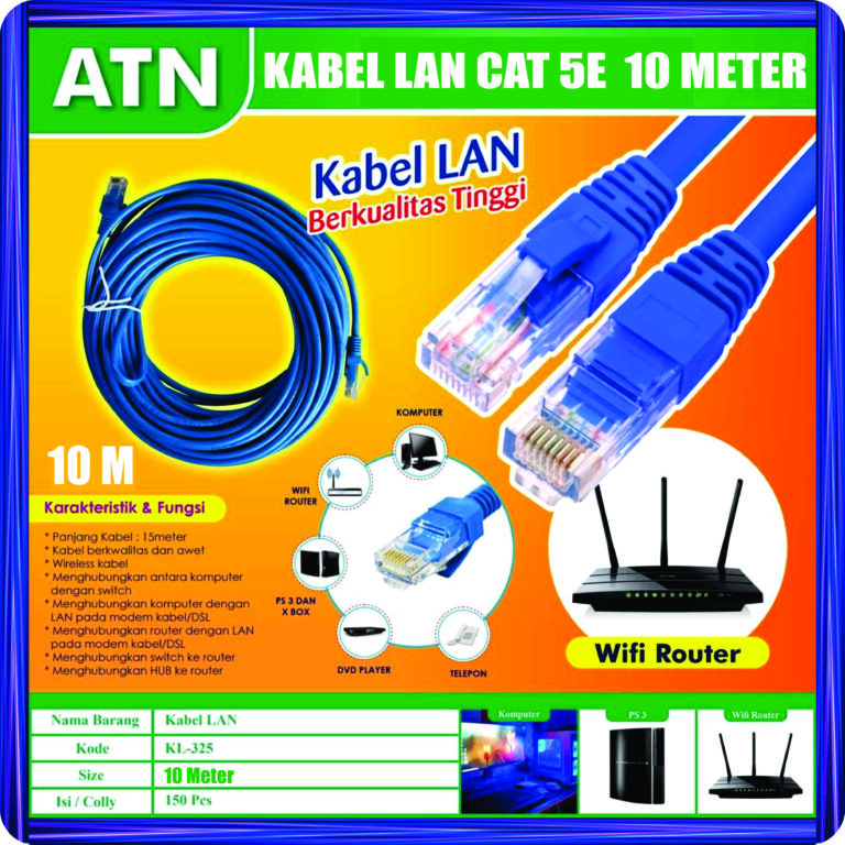 kabel lan cat 5e 10 meter