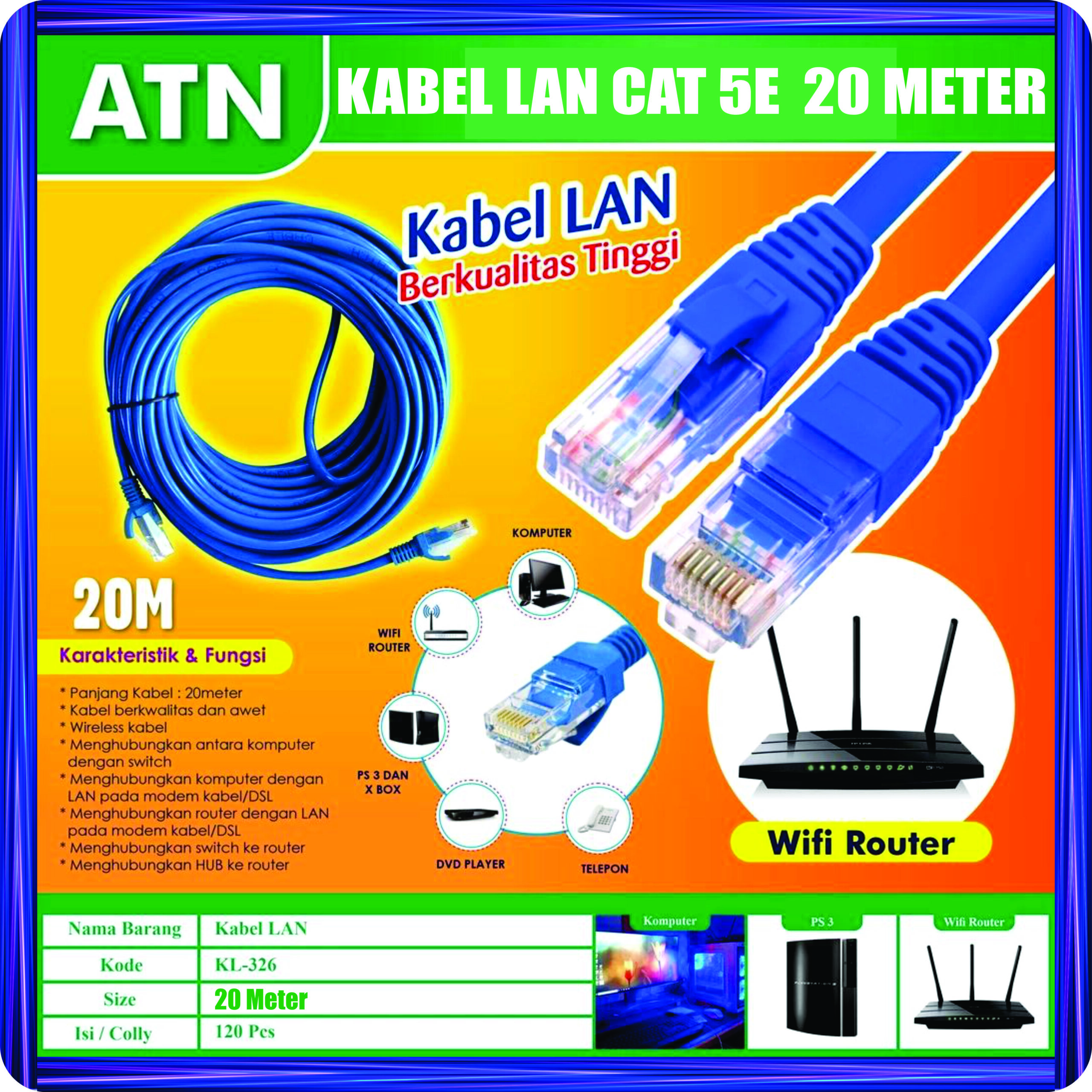 kabel lan cat 5e 20 meter