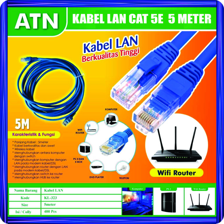 kabel lan cat 5e 5 meter