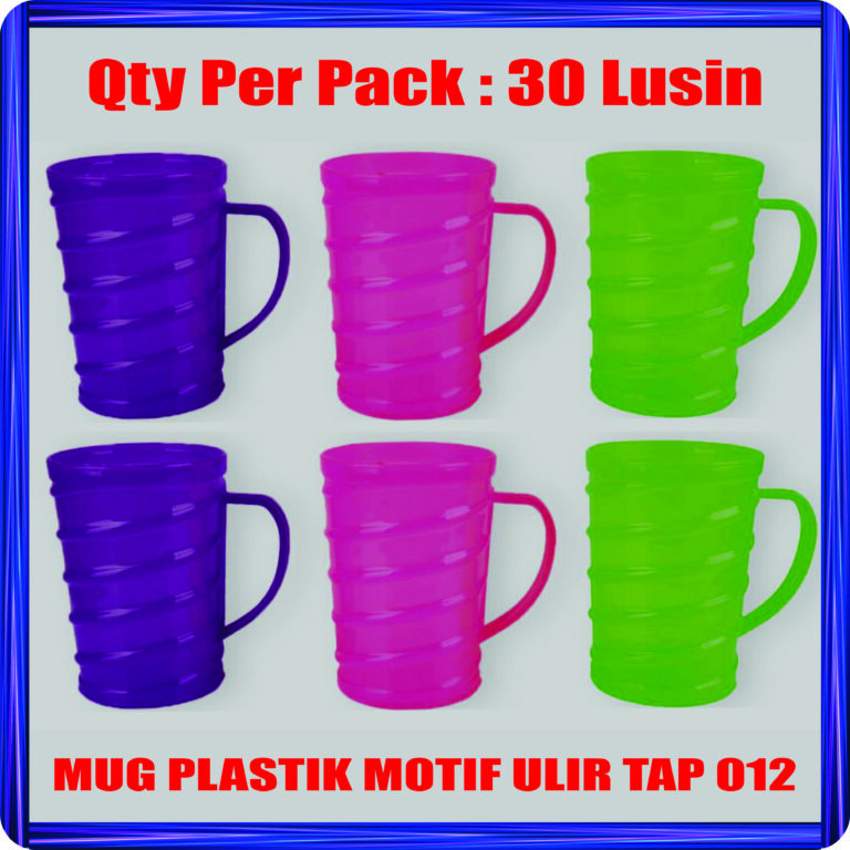 mug plastik motif ulir tap 012