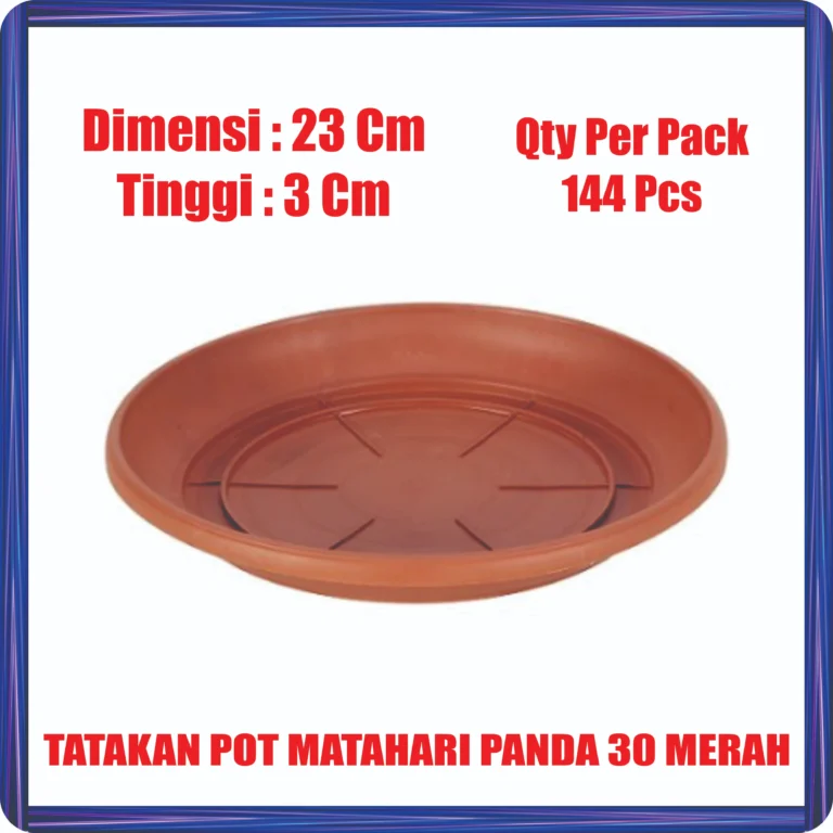tatakan pot matahari panda 30 merah