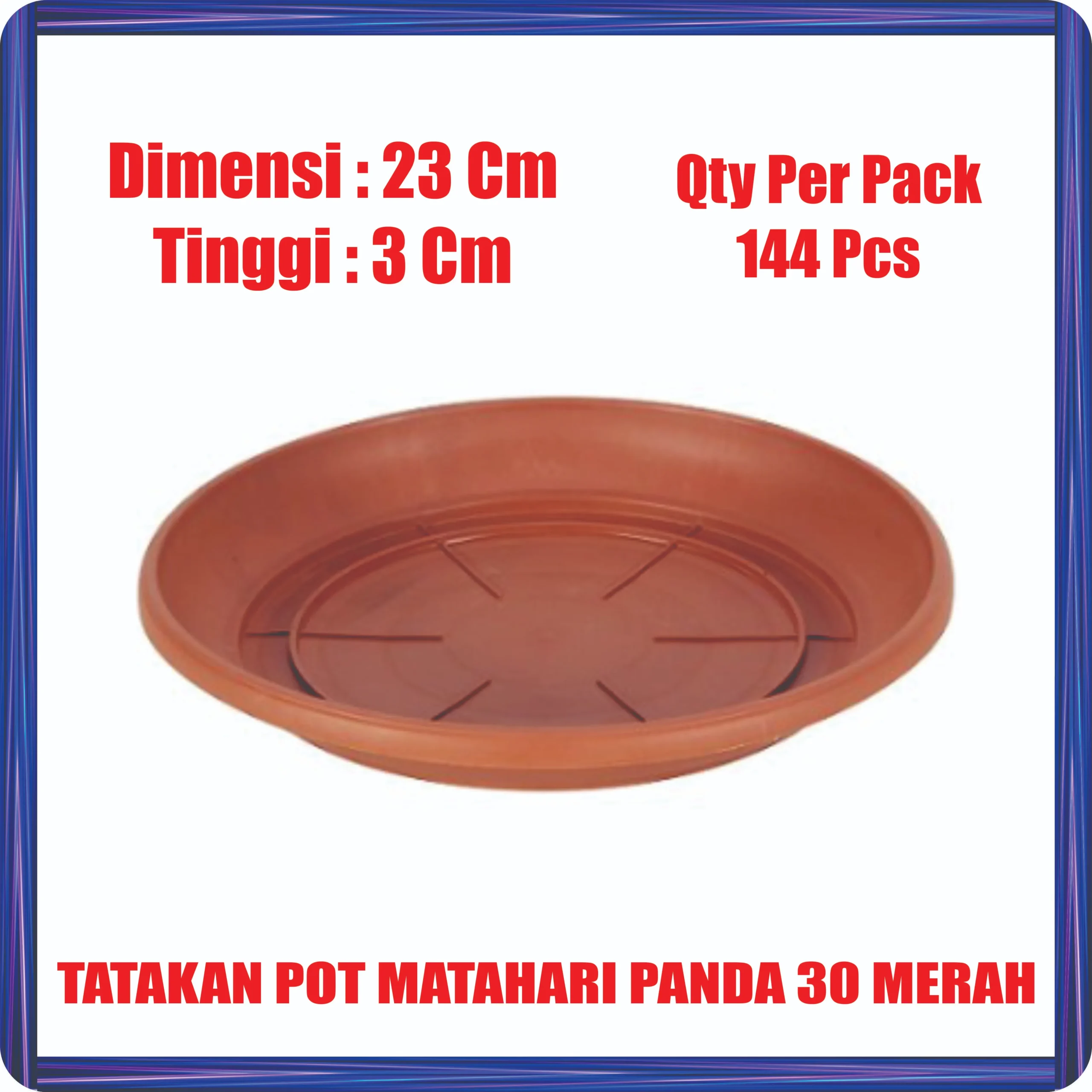 tatakan pot matahari panda 30 merah