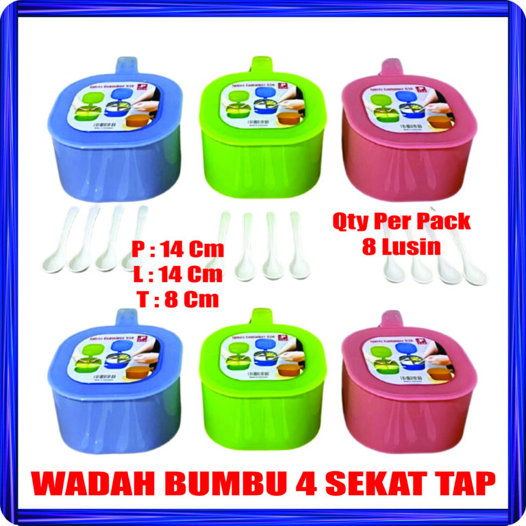 wadah bumbu 4 sekat tap
