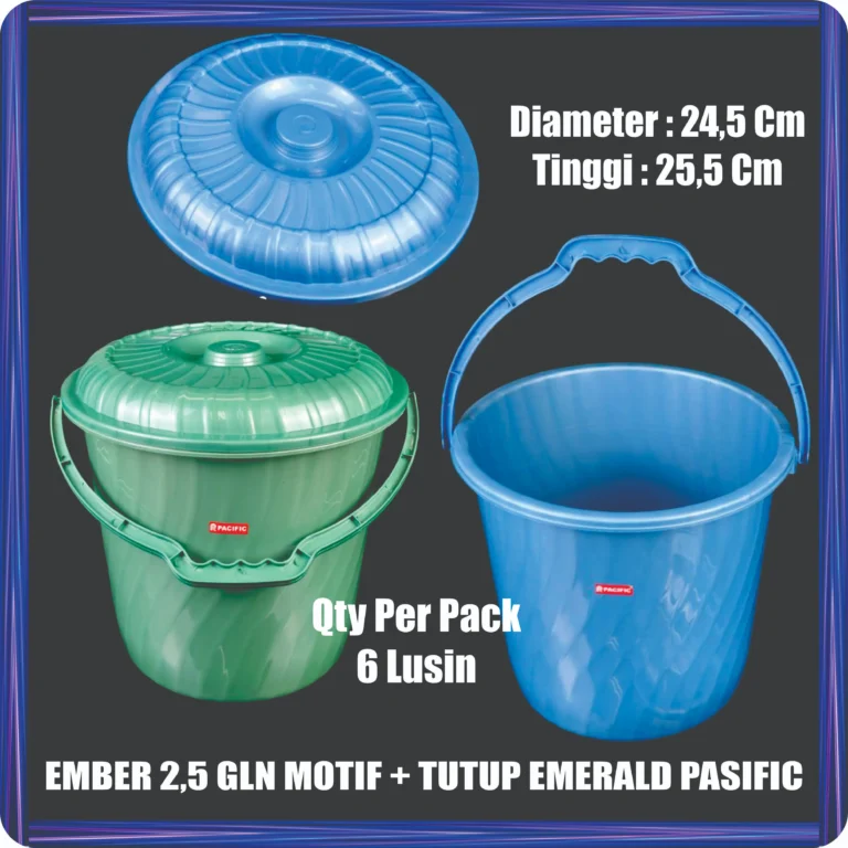 ember 2,5 gln motif + tutup emerald pasific