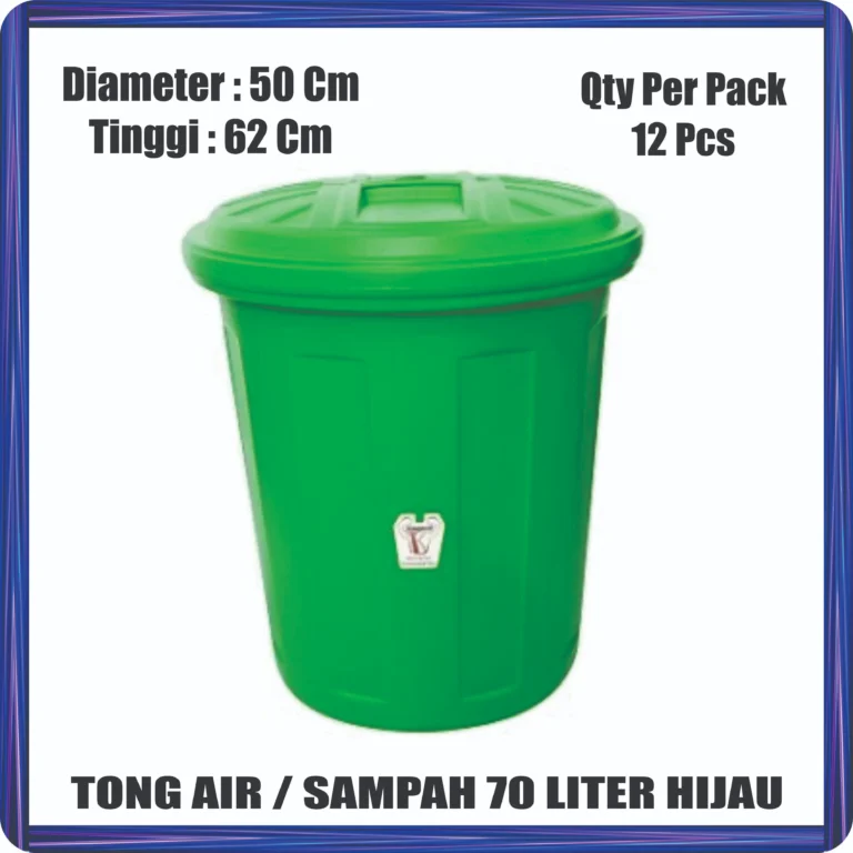 tong air sampah 70 liter hijau