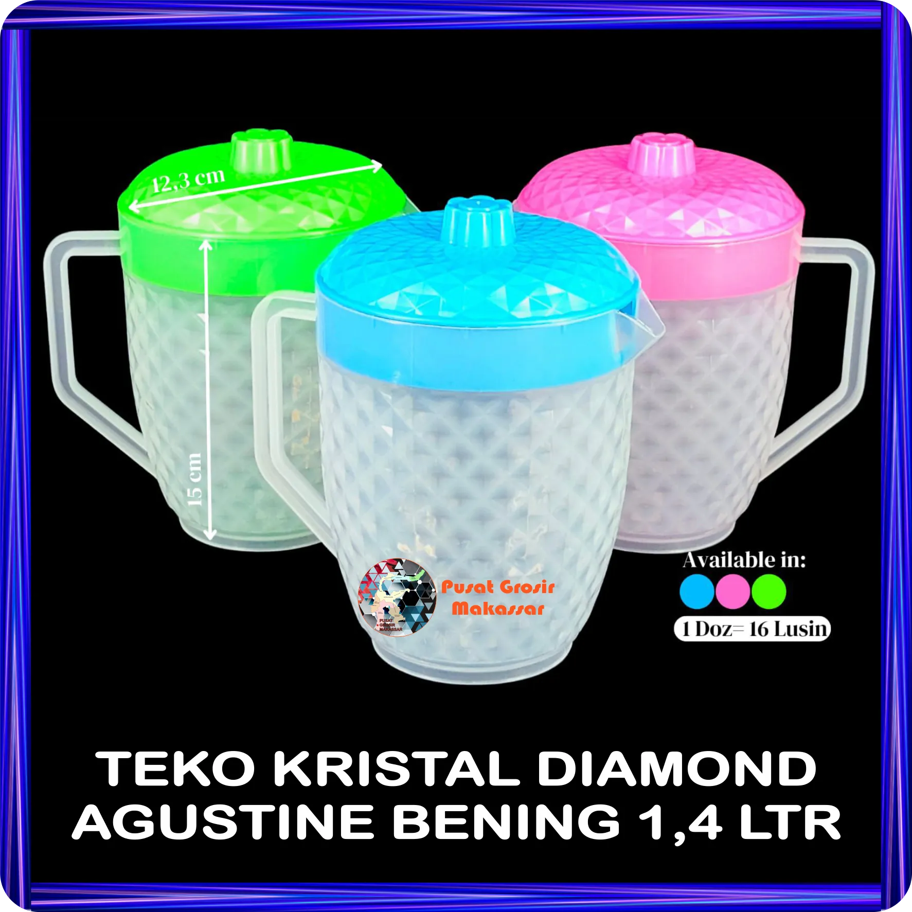 teko kristal diamond agustine bening 1,4 ltr